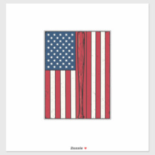 Baseball-Flagge abgenutzt Vintage-Vektor-Design_1 Aufkleber