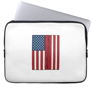 Baseball-Flagge abgenutzt Vintage-Vektor-Design_1 Laptopschutzhülle