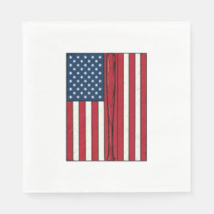 Baseball-Flagge abgenutzt Vintage-Vektor-Design_1 Serviette