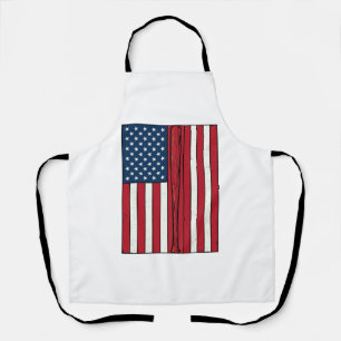 Baseball-Flagge abgenutzt Vintage-Vektordesign_1 Schürze
