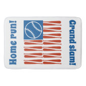 Baseball-Flagge Badematte (Vorderseite)