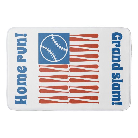 Baseball-Flagge Badematte (Vorderseite)