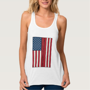Baseball-Flagge Distressed Vintage Vektor Design_1 Tank Top