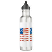 Baseball-Flagge Edelstahlflasche (Links)