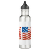 Baseball-Flagge Edelstahlflasche (Rechts)