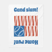 Baseball-Flagge Fleecedecke (Vorderseite)