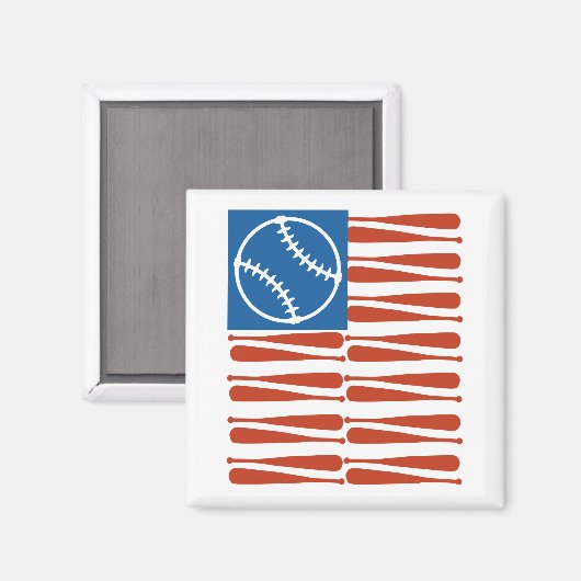 Baseball-Flagge Magnet (Vorderseite/Rückseite)