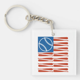 Baseball-Flagge Schlüsselanhänger