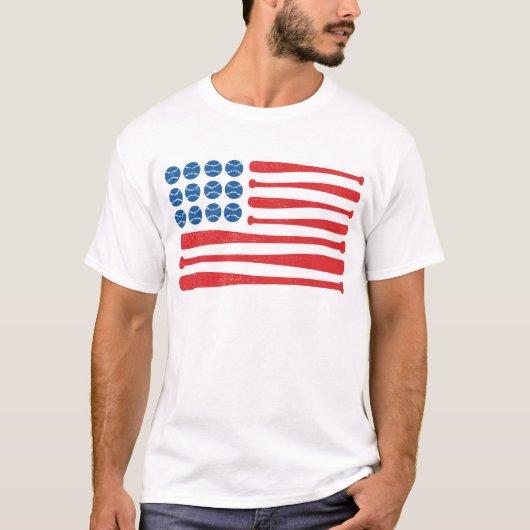 Baseball-Flagge T-Shirt (Vorderseite)