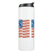 Baseball-Flagge Thermosbecher (Nach links gedreht)