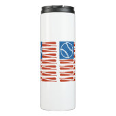 Baseball-Flagge Thermosbecher (Rückseite)
