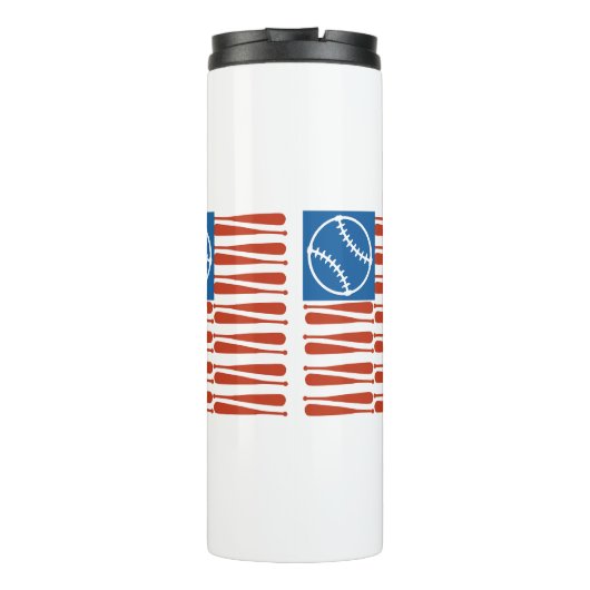 Baseball-Flagge Thermosbecher (Rückseite)