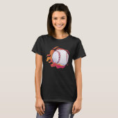 Baseball Flame Cute Baseball Player Coach Athlete T-Shirt (Vorne ganz)