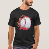 Baseball Flame Cute Baseball Player Coach Athlete T-Shirt (Vorderseite)