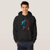 Baseball Flames Retro Baseball Bat Baseball Player Hoodie (Vorne ganz)