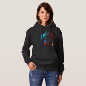 Baseball Flames Retro Baseballschläger Baseballspi Hoodie (Vorne ganz)