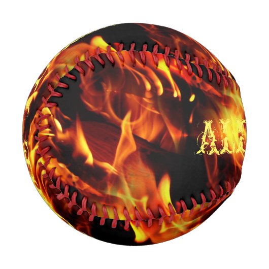 Baseball-Flaming Baseball (Vorderseite Links)