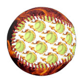 Baseball-Flaming Baseball (Vorderseite Links)