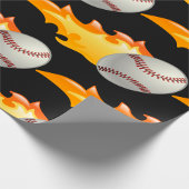 Baseball-Flaming Geschenkpapier