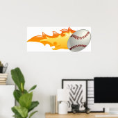 Baseball-Flaming Poster (Heimbüro)