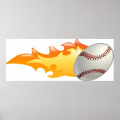 Baseball-Flaming Poster (Vorne)