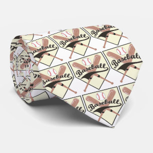 Baseball-Fledermaus und Baseball-Necktie Krawatte