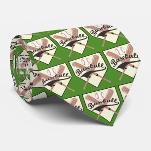 Baseball-Fledermaus und Baseball-Necktie Krawatte
