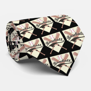 Baseball-Fledermaus und Baseball-Necktie Krawatte