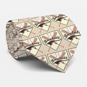 Baseball-Fledermaus und Baseball-Necktie Krawatte