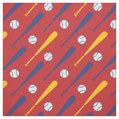Baseball-Fledermäuse rot, gelb und blau Stoff (Muster)