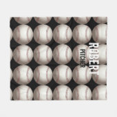 Baseball Fleece Blanket Player Athlete Fan Blanket (Vorderseite (Horizontal))