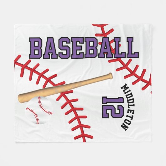 Baseball-⚾ Fleecedecke (Vorderseite (Horizontal))