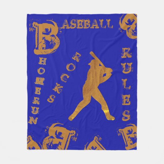 Baseball Fleecedecke (Vorderseite)