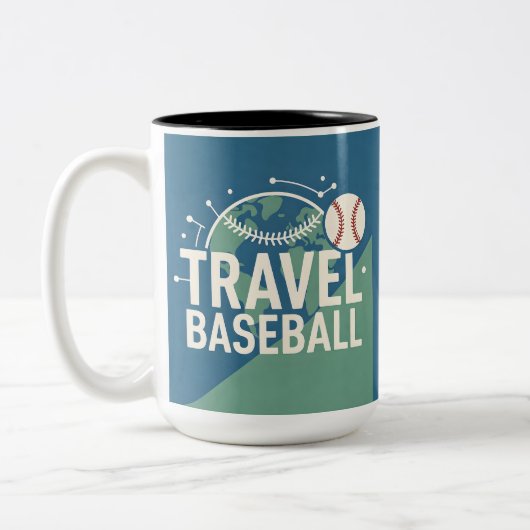 Baseball for fan zweifarbige tasse (Links)
