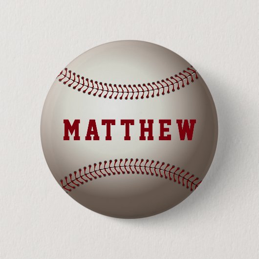 Baseball Form Personalisierter Name Button (Vorderseite)