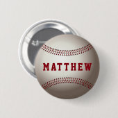 Baseball Form Personalisierter Name Button (Vorne & Hinten)