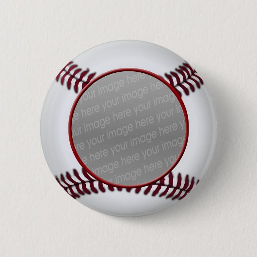 Baseball Foto Button (Vorderseite)