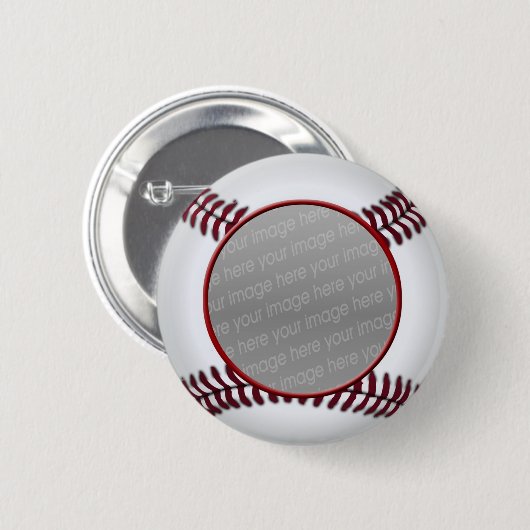 Baseball Foto Button (Vorne & Hinten)