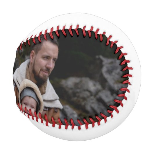 Baseball-Foto-Collage Vater-Tag-Script Baseball (Vorne Rechts)