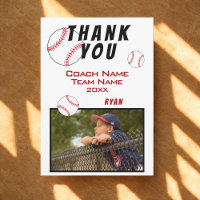 Baseball-Foto Danke, Coach Card