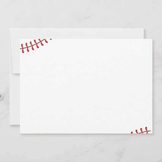 Baseball Foto Einladung (Rückseite)