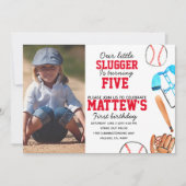 Baseball-Foto-Einladung Einladung (Vorderseite)