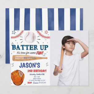 Baseball-Foto-Einladung  Einladung