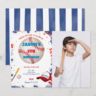 Baseball-Foto-Einladungen  Einladung