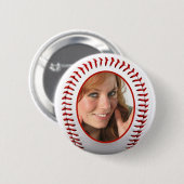 Baseball-Foto-Frame-Vorlage Button (Vorne & Hinten)