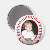 Baseball-Foto-Frame-Vorlage Magnet (Vorderseite/Rückseite)