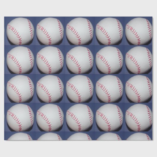 Baseball-Foto Geschenkpapier (Flach)