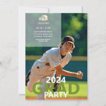 Baseball Foto Graduation Party 2024