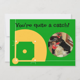 Baseball-Foto-Kind Klassenzimmer-Valentinstag   Feiertagskarte