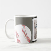 Baseball-Foto Name hinzufügen - Farbe bearbeiten Kaffeetasse (Links)